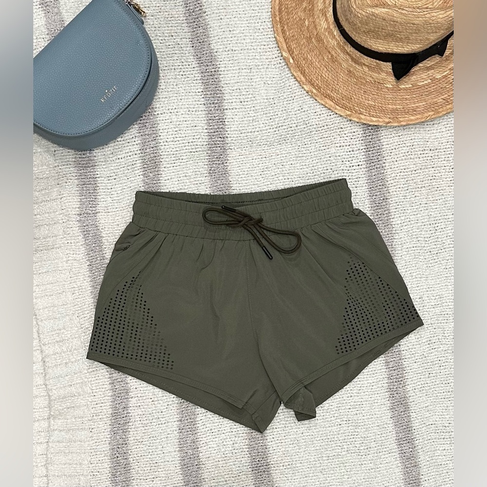 Dark green athletic shorts